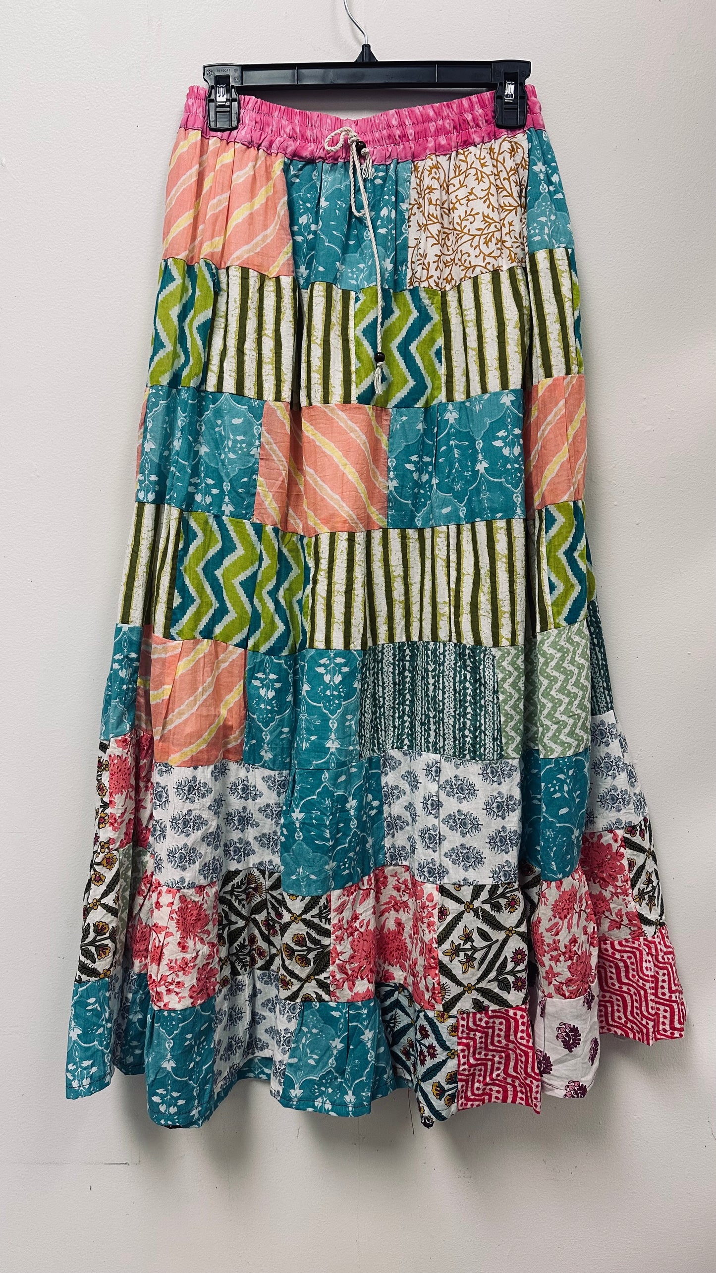Womens Patchwork Cotton Skirt