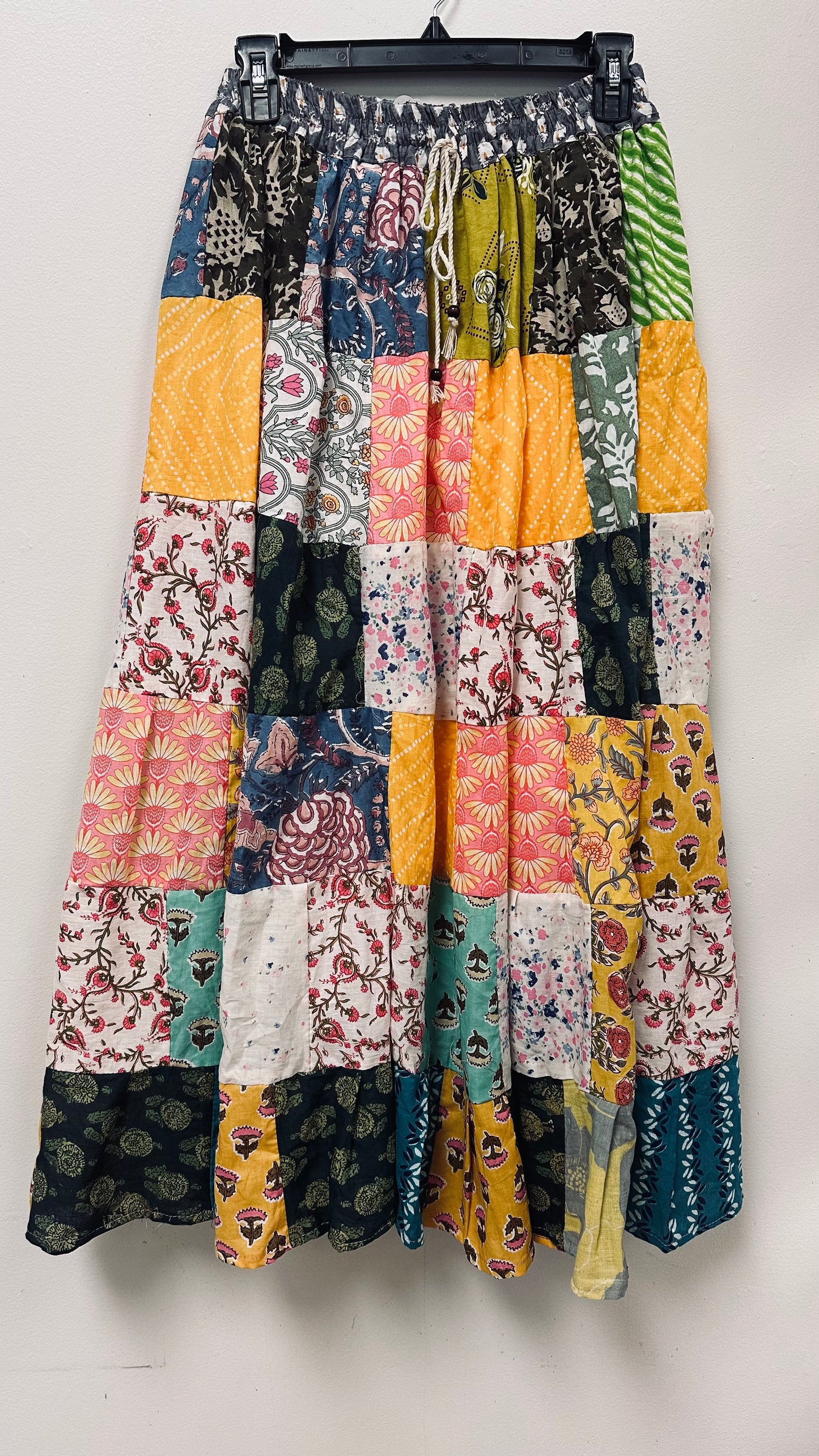 Womens Patchwork Cotton Skirt