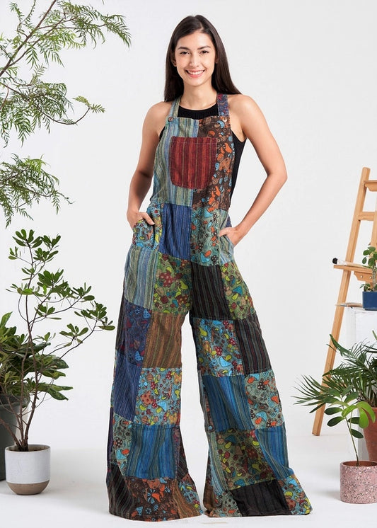 Bohemian Patchwork overalls
