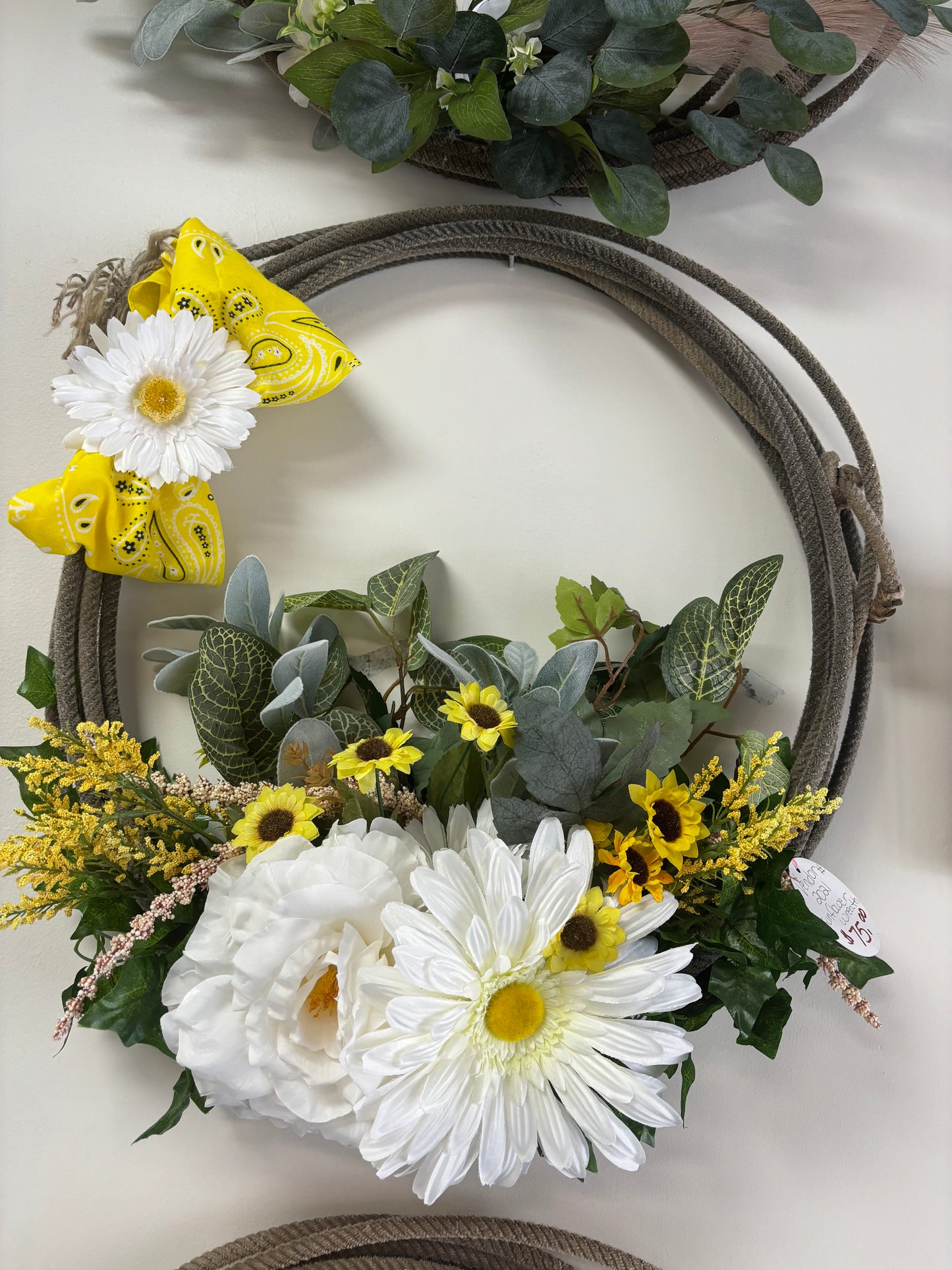 Country Home Decor Lasso Wreath