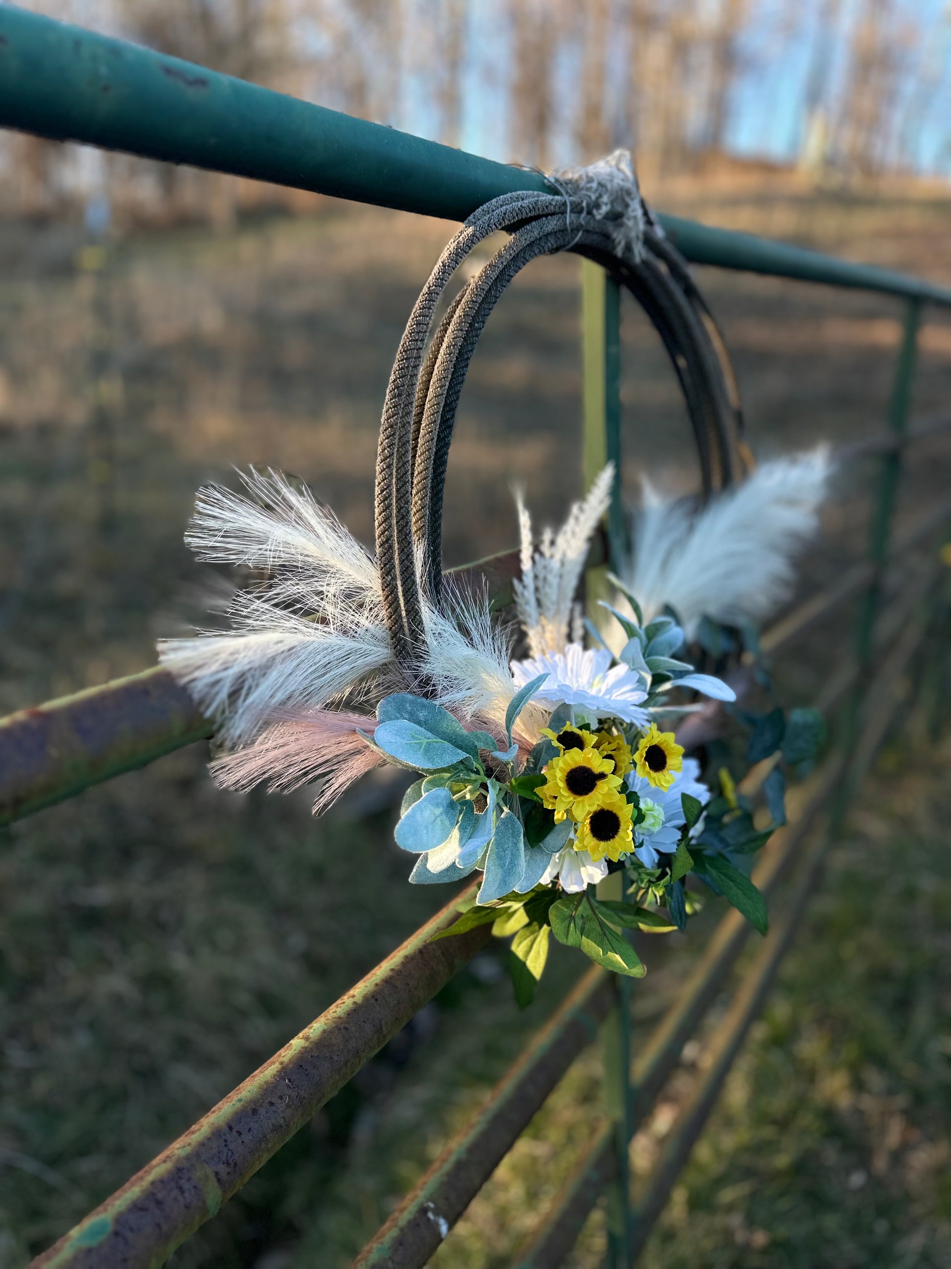 Country Home Decor Lasso Wreath