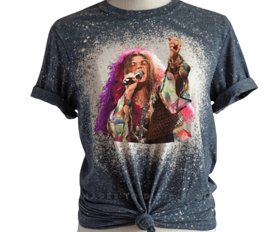 Janis Joplin Classic Retro Bleached T-Shirt