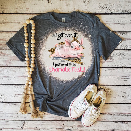 Dramatic Pig Custom Bleached T-Shirt - Rkcountry Boutique