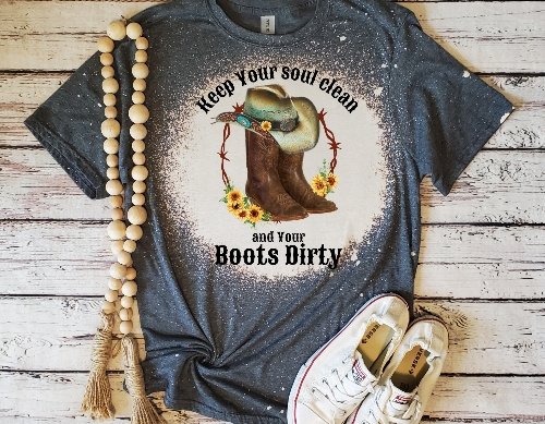 Soul Clean Boot's Dirty Bleached T-Shirt